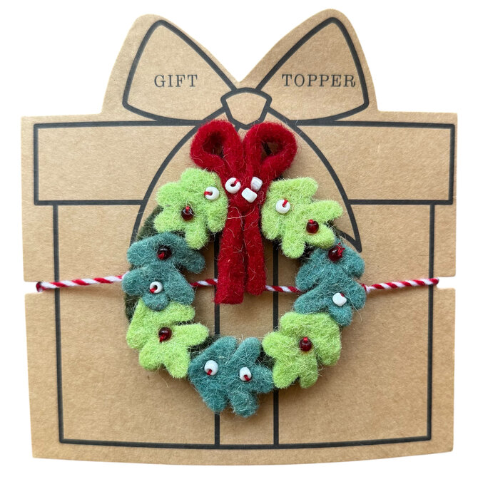 Gift Topper | Felt Wreath