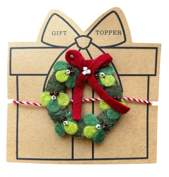 Gift Topper | Felt Wreath