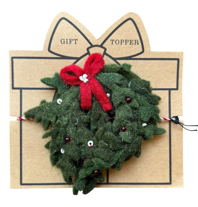 Gift Topper | Felt Wreath