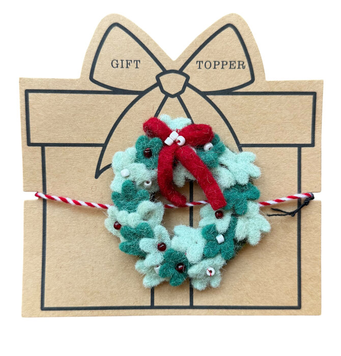 Gift Topper | Felt Wreath