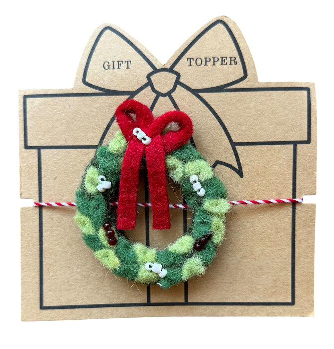 Gift Topper | Felt Wreath