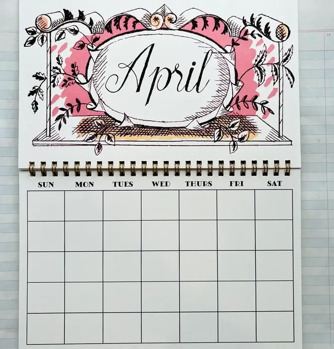 Wall Calendar | Perpetual Monthly Agenda