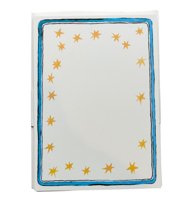 Notecards | Box Set of 8 | Star & Ribbon Frame