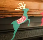 Garland | Recycled Cotton Paper | Bright Reindeer