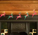 Garland | Recycled Cotton Paper | Bright Reindeer
