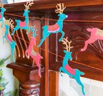Garland | Recycled Cotton Paper | Bright Reindeer