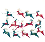 Garland | Recycled Cotton Paper | Bright Reindeer