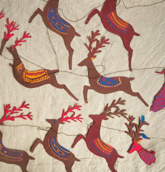 Garland | Recycled Cotton Paper | Reindeer