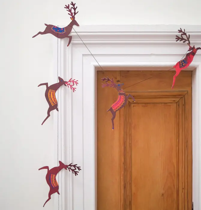 Garland | Recycled Cotton Paper | Reindeer