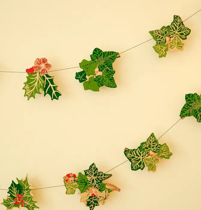 Garland | Recycled Cotton Paper | Holly & Ivy