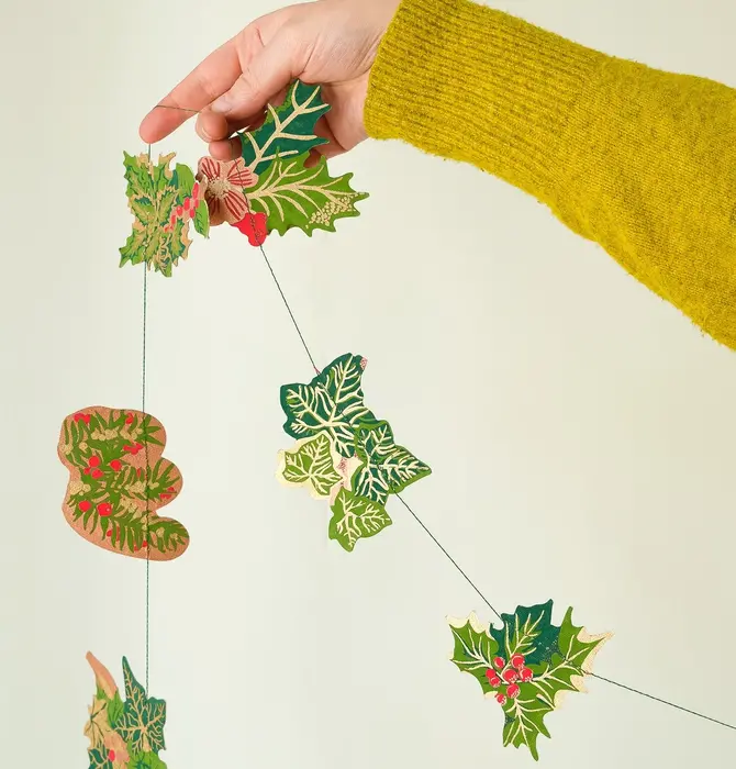 Garland | Recycled Cotton Paper | Holly & Ivy