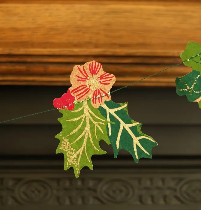 Garland | Recycled Cotton Paper | Holly & Ivy