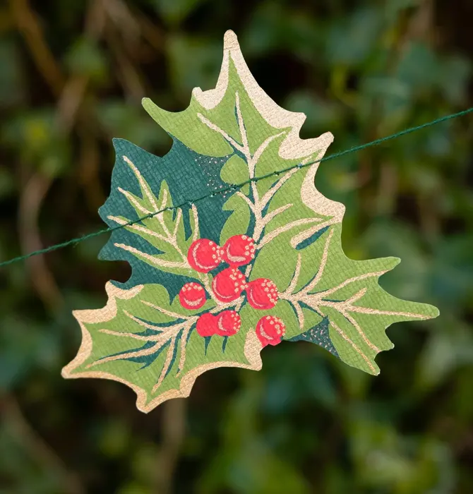 Garland | Recycled Cotton Paper | Holly & Ivy