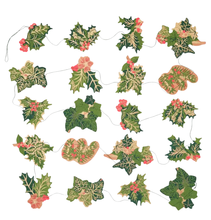 Garland | Recycled Cotton Paper | Holly & Ivy