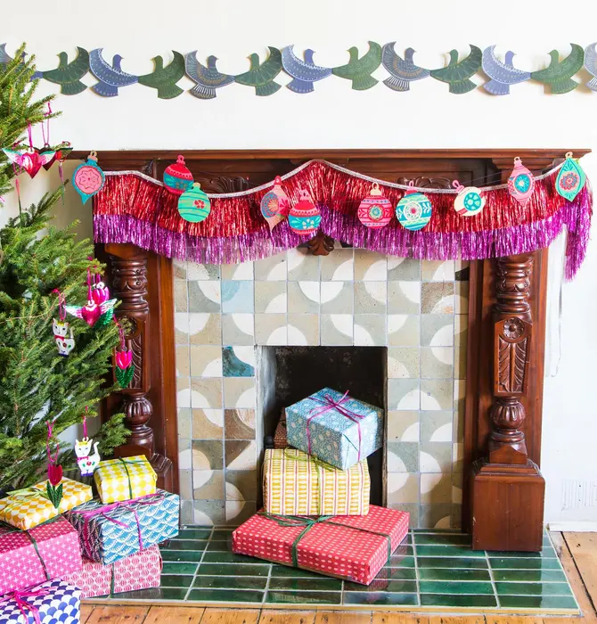 Garland | Recycled Cotton Paper | Bauble Ornaments