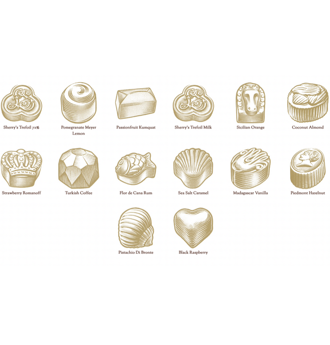 Candy | 12-PC Chocolate Tin | Vreeland Red