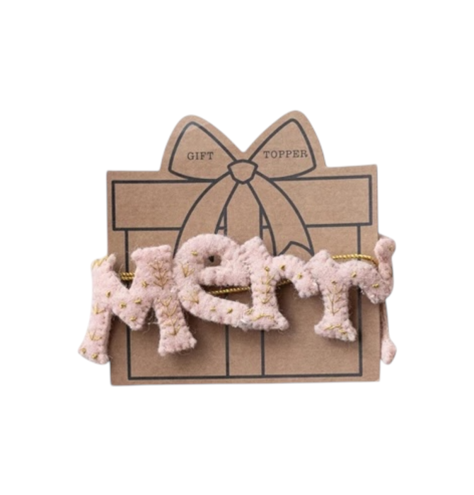 Gift Topper | Wool Felt | Gold Cord