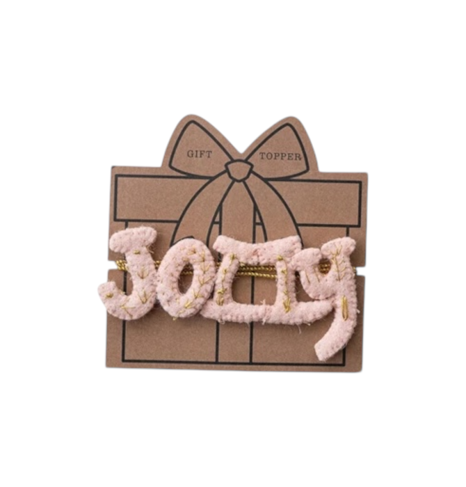 Gift Topper | Wool Felt | Gold Cord