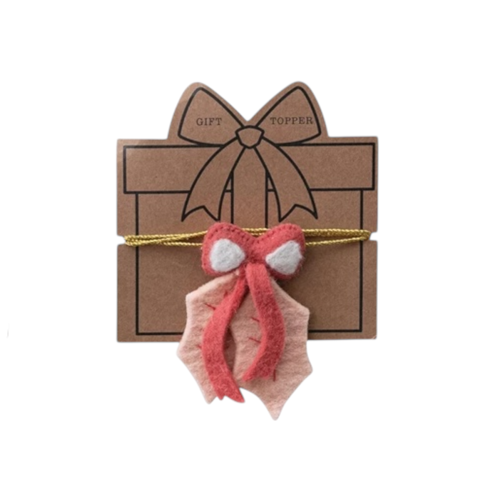 Gift Topper | Wool Felt | Gold Cord