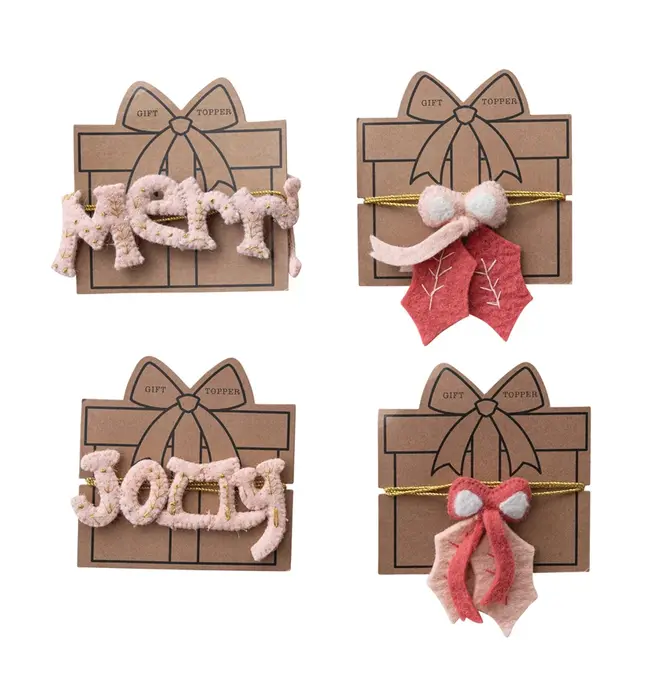 Gift Toppers | Wool Felt | Gold Cord (4 Designs)