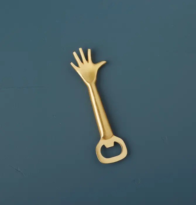 Bottle Opener | Gold Whimsical Hand
