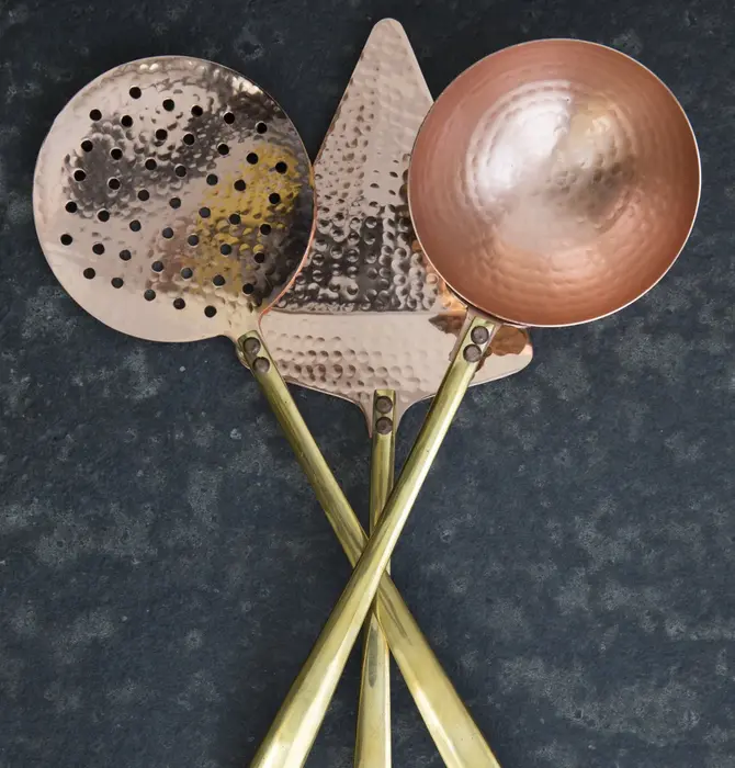 Skimmer Spoon | Camden | Hammered Copper
