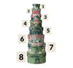 Gift Box | Round Botanical Recycled Paper (8 Sizes)