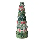 Round Gift Box | Printed Paper | Botanical