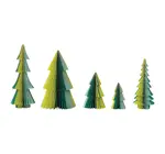 Tree Set | Magnetic Paper | Striped Greens & Blues