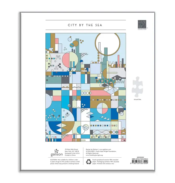 Puzzle | Frank Lloyd Wright | City by the Sea | 1000 Piece Foil