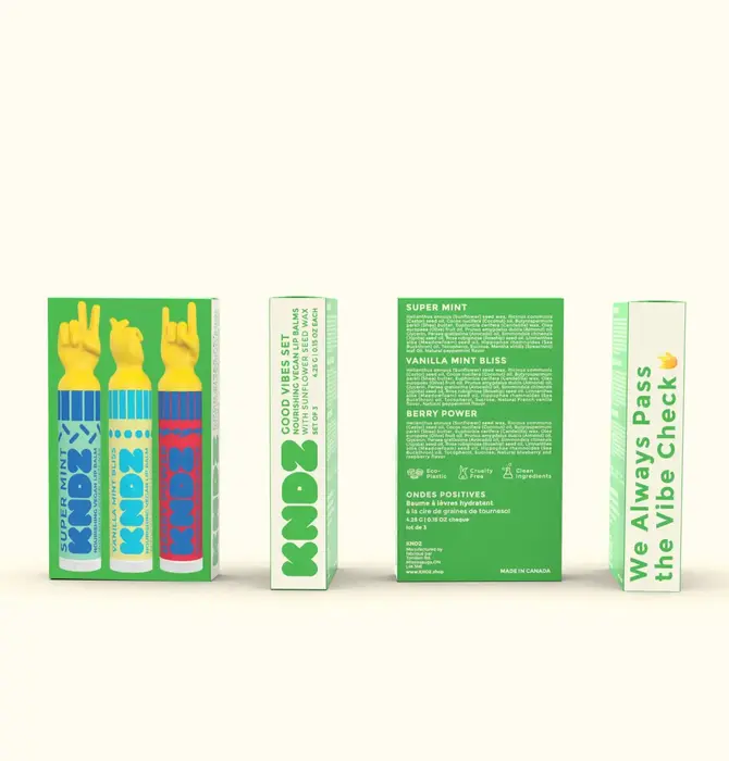 Lip Balm Set | Good Vibes | Super Mint + Vanilla Mint Bliss + Berry Power