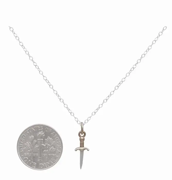 Necklace | Mini Dagger | Mixed Metal