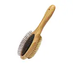 Dog Brush | Two-Sided Bamboo | Sisal Bristles/Wire Brush