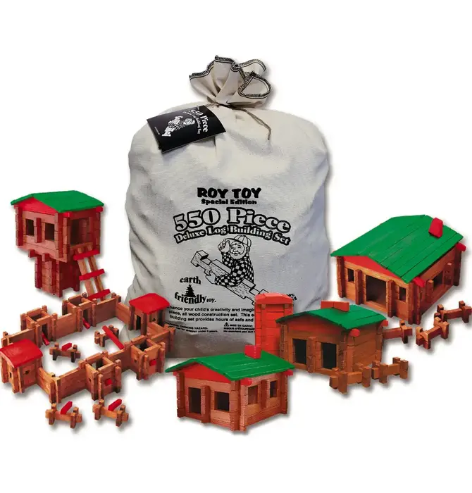Toy | Deluxe Log Building Set | 550 Piece