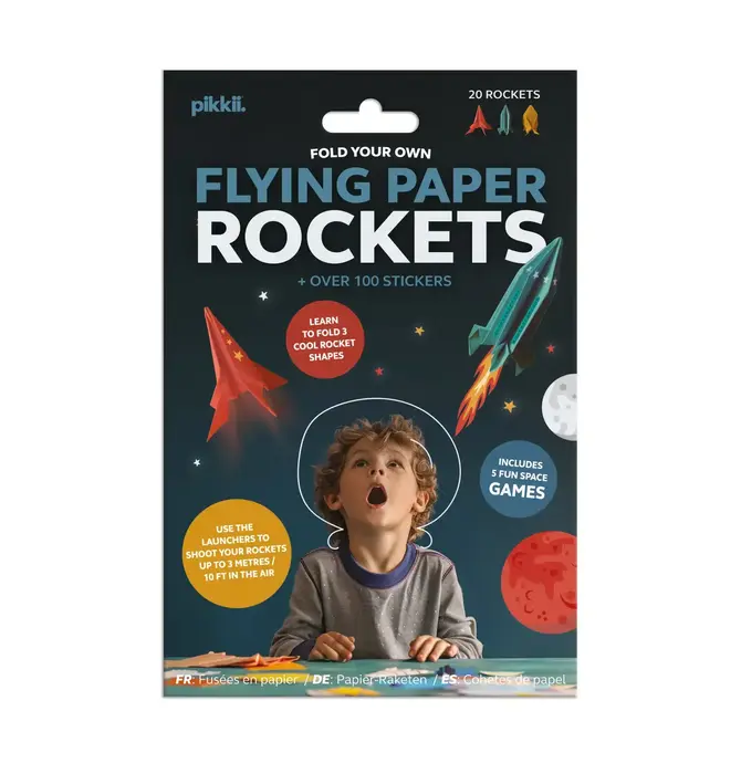 Kit | Origami Flying Paper Rockets | Fold Your Own