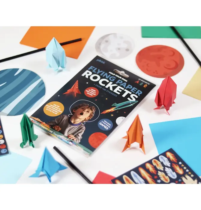 Kit | Origami Flying Paper Rockets | Fold Your Own