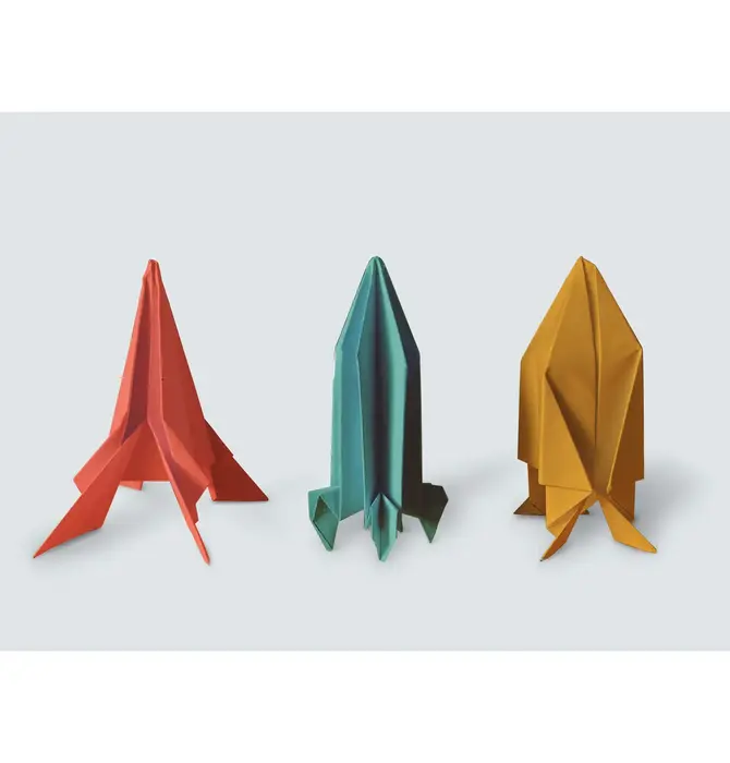 Kit | Origami Flying Paper Rockets | Fold Your Own