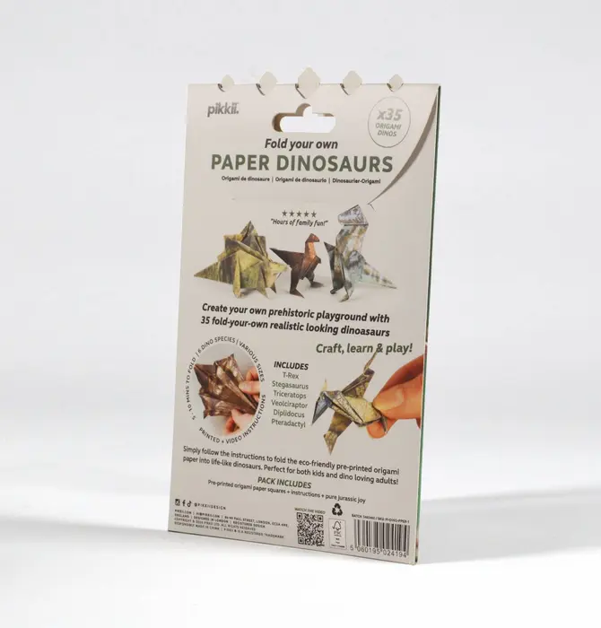 Kit | Origami Paper Dinos | Fold Your Own