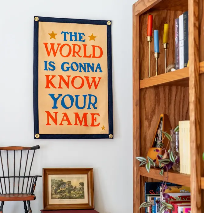 Banner | Camp Flag | The World Is Gonna Know Your Name