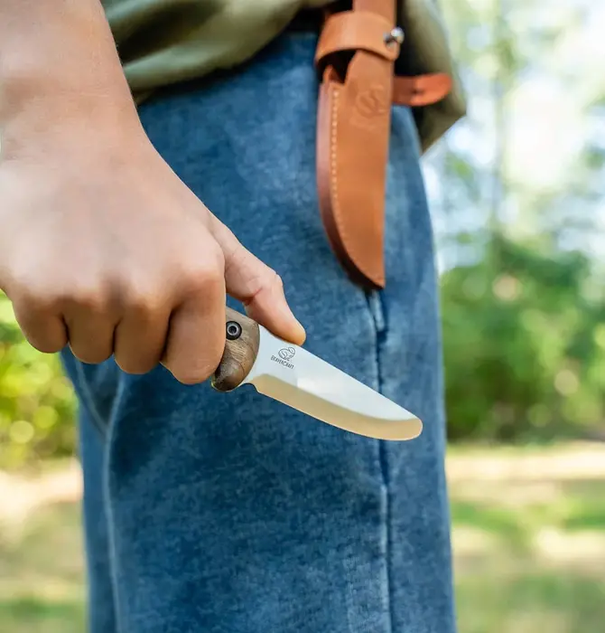Tool | Kid-Safe Knife | Young Explorers | Leather Sheaf