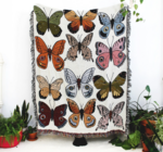 Blanket | Recycled Cotton/Acrylic | Butterfly & Moth Tapestry