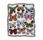 Blanket | Recycled Cotton/Acrylic | Butterfly & Moth Tapestry