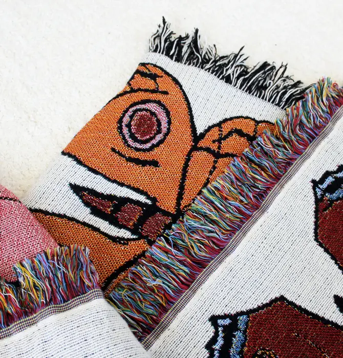 Blanket | Recycled Cotton/Acrylic | Butterfly & Moth Tapestry