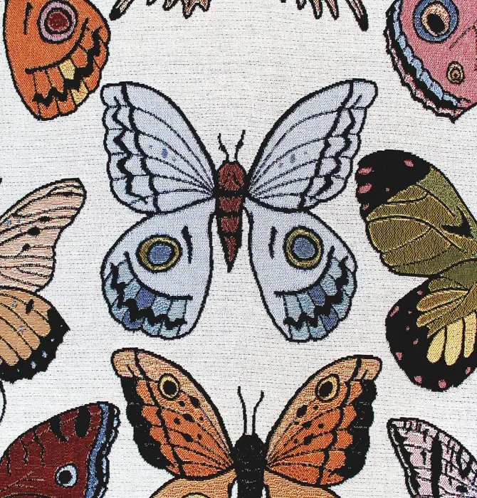 Blanket | Recycled Cotton/Acrylic | Butterfly & Moth Tapestry