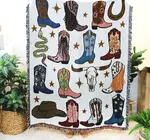 Blanket | Recycled Cotton/Acrylic | Howdy Cowgirl Tapestry