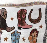 Blanket | Recycled Cotton/Acrylic | Howdy Cowgirl Tapestry