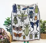 Blanket | Recycled Cotton/Acrylic | Insects Tapestry