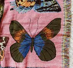 Blanket | Recycled Cotton/Acrylic | Moth Still Life | Pink