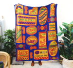 Blanket | Recycled Cotton/Acryclic | Sweet Treats | Blue/Yellow/Red/Green