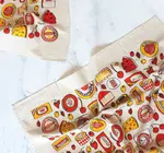 Tea Towel | Screen Printed | Cheese Shop | Yellow/Red/Brown